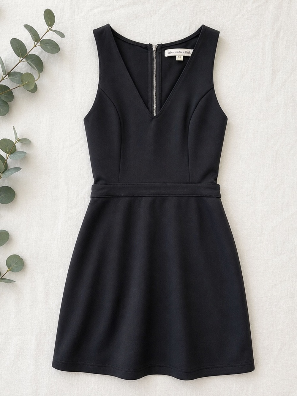 WOMENS ABERCROMBIE & FITCH A&F BLACK CUT OUT SLEEVELESS ZIP BACK DRESS XS